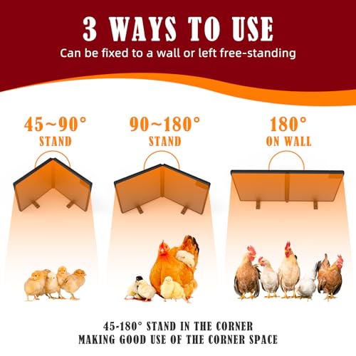 Chicken Coop Heater for Winter with Remote APP Control, 30''x12'' Large Foldable Chicken Heaters Warmer Inside Coop with Adjustable Timer Temp, 180W Safe Flat Panel Radiant Heater for Chickens Coops
