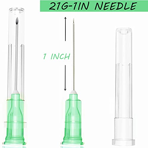 100 Pack 21Ga 1 Inch Stainless Steel Dispensing Lab Tools Accessories for Scientific Labs, Measuring and Refilling, Individually Wrapped - size: 21G 1 inch