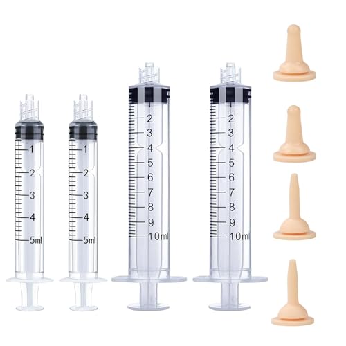 Silicone Nursing Bottle + Feeding Syringes for Kittens & Small Animals – Includes Feeding Nipples, Syringes, 20ml Bottle for Puppies, Rabbits, Newborn Animals – BPA-Free, Reusable, Anti-Leak