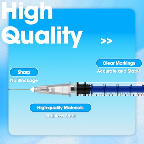 1mL/cc Disposable Luer Slip Syringe 27G 1/2 inch for Lab Use, Individually Wrapped, Pack of 50 - style: 1ml-27G-0.5" (Luer Slip)
