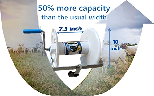 Electric Fence Mega 3:1 Geared Reel Prewound 2296ft 6 Strands Polywire PK1 - size: 2296 ft x 1 Mega Reel