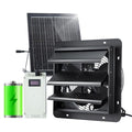 GROWNEER Solar Powered Exhaust Fan, 30W Solar Panel+12" High Speed Solar Powered Fans with Power Adapter, Waterproof Solar Fan with Bracket for Shed, Chicken Coop, Greenhouse, Attic - style: 12 Inch with Solar Panel