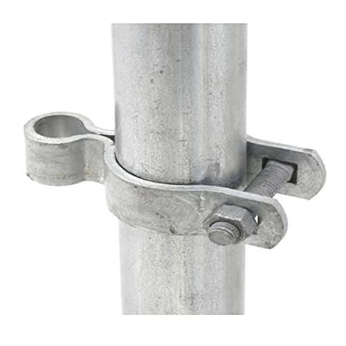 2 Pack Chain Link Fence Gate Post Hinge for 1-5/8" Outside Diameter Post/Pipe, Pressed Steel Galvanized Chain Link Gate Female Hinge - Nut/Bolt Included - size: 1-5/8 Inch