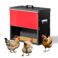 100lb Capacity Automatic Chicken Feeder | Metal Poultry Feeder, No Waste Waterproof Chicken Feeder, Suitable for Geese, Ducks, Turkeys, Quails - size: 100LB