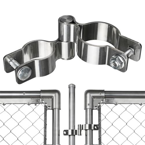 2 Pack 1-3/8" x 1-5/8" Chain Link Fence Gate Hinge, 304 Stainless Steel Heavy Duty Male Female Post Hinges with Bolts and Nuts - color: 1-3/8", size: 1-5/8 Inch