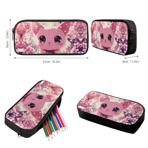Upetstory Cherry Blossom Cat Backpack for Girls 6-8 10-12 Cute School Bookbag Elementary Kindergarten Preschool School Bag Lunch Box Pencil Case Water Bottle Sleeve Book Cover Children Daypack - color: Cherry Blossom Cat