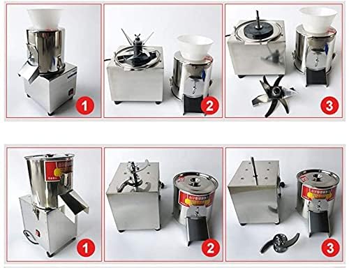 110V 600W Commercial Food Processor Machine,110volt 120kg/h, Granular Type | High Power Electric Vegetable Meat Chopper Grinder Stainless Steel Adjustable Thickness Food Slicer