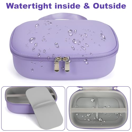 Wearable Breast Pumps Carrying Case, Hard Shell Breast Pump Bag with Waterproof Removable Tray, Breast Pump Storage Bag Compatible with Most of Wearable Breast Pumps (Purple) - color: Purple