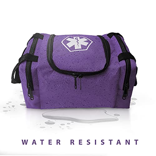 ASA TECHMED First Aid Responder EMS Emergency Medical Trauma Bag EMT, Fire Fighter, Police Officer, Paramedics, Nurse, Purple - color: Purple