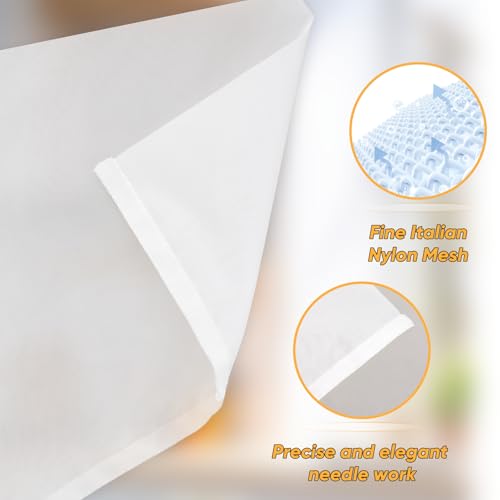 6Pack Nut Bag Strainer 8 x 6 Inch Cheesecloth Bags for Straining Nylon Cheese Cloth Bags Reusable Nut Milk Bag 200 Mesh Fine Mesh Bag for Straining Fruit Juice Cheese Coffee Tofu Yogurt Tea - size: 8 x 6 Inch