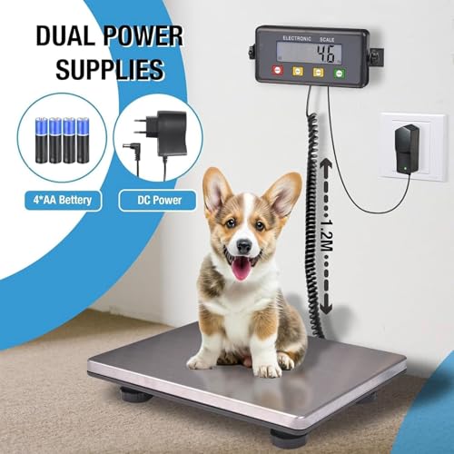 SurmountWay Large Shipping Scale, 440lb/0.2lb Digital Postal Scale | Tare/Count/Auto-Off Function, Stainless Platform, Backlit LCD, High Accurate, Packages, Small Business, Warehouse & Home Use