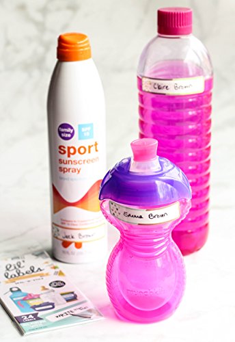 Bottle Labels, Write-On, Self-Laminating, Waterproof Kids Name Labels for Baby Bottles, Sippy Cup for Daycare School, Dishwasher Safe (Variety Pack, Set of 2) - color: Variety Set of 2