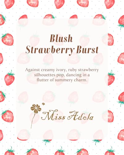 Miss Adola Corduroy Tote Bag for Women with Aesthetic Design | Magnetic Buckle & Pocket, Reusable, Soft, Roomy, Long Shoulder Handles, Double-sided Print, Casual Daily Work, Grocery Bags - color: Strawberry Dots, size: Large