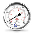 Carbo Compound Pressure Gauge -30 inHg to 250 PSI, NIST Traceable, USA Lab Calibrated, 2.5" Dial, 1/4 NPT Back Mount, ASME Grade A, 304 SS Case, Brass Wetted Parts, PSI/inHg - size: -30 inHg to 250 PSI, style: NIST TRACEABLE