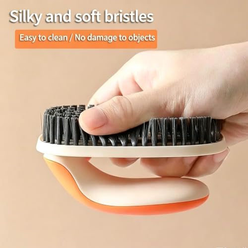 Soft Bristle Laundry Brush for Shoes, Clothes, Hats (Blue) | Multi-purpose soft bristle brush removes stains from shoes, clothes and hats for laundry, countertop and bathtub cleaning. - color: Blue