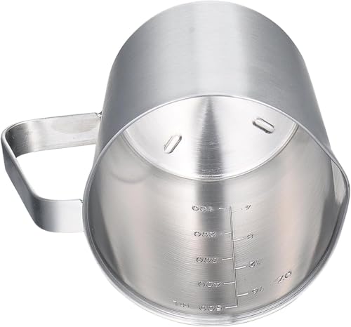 SUS304 Stainless Steel Measuring Cup Pitcher, 16oz/2Cup/500mL Metal Measuring Cup with Precision Engraved Markings for Kitchen Baking, Frothing, Liquid, Coffee, Milk - size: 500ML