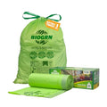 10-13 Gallon Compostable Trash Bags Drawstring 30 Bags Heavy Duty Extra Thick 1 Mil 49.21 Liter Biodegradable Trash Bags Compost Bags Green for Kitchen ASTM D6400 US BPI and OK Compost Home Certified - color: 13 Gallon Drawstring, 30 Count