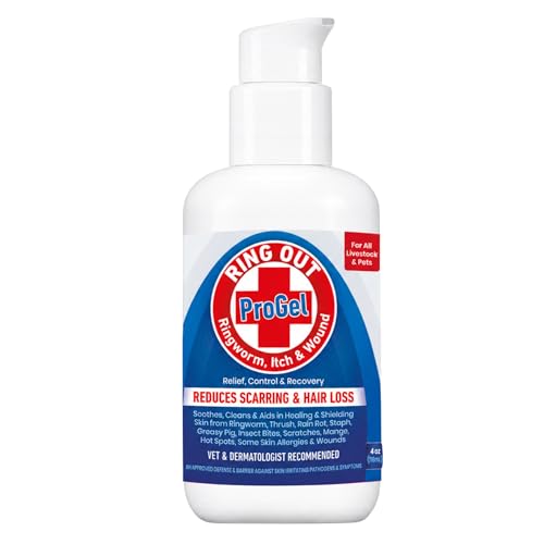 Ring Out ProGel Premium Skin Care for Sheep, Goats, Cats, Dogs & Horses | Targeted Wound Care & Coat Hydration Gel, Coconut Oil & Aloe Vera, Moisturizing Formula, Made in USA 4 oz