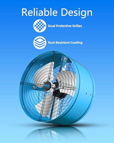 15 Inch Attic Fan with Thermostat and Remote Control | 1800 CFM Gable Vent Fan, Auto On/Off Based on Temperature, 2500 Sq Ft Coverage, 70W, 3 Speeds, 18-Hour Timer, Plug-and-Play