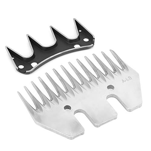 Stainless Steel Sheep Clippers Blade High Hardness Replacement Shearing Cutter for Sheep Goat Animal Grooming with 9T 13T Straight Curved Blade Options (13-Tooth Straight (+ - size: 13-tooth straight blade (+ oscillating blade)