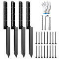 VIVOSUN 6 Pack Fence Post Repair Kit | Heavy-Duty Ground Spike with Gloves for Repairing Tilted or Broken Wood Posts