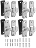 90/180 Degree Flip Barn Door Lock, Sliding Door Latch, Silver-4PC | Protect Privacy - Security Lock, Small Gate Latches Hardware for Barn, Garden, Bathroom, Cabinet, Window - color: Silver-4PCS