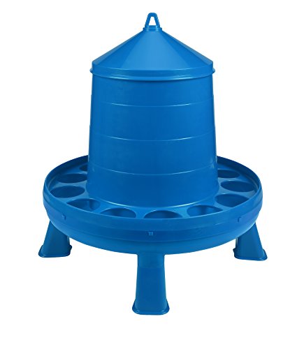 Double-Tuf® Poultry Feeder with Legs | Durable Feeding Container | Carrying Handle for Chickens & Birds | Chicken Feeder | 26 Lbs - size: 26 lbs