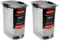 Rubbermaid Brilliance Food Storage Container, 16-Cup, Airtight | Clear/Grey | For Pantry Organization | Pack of 2 - size: Set of 2