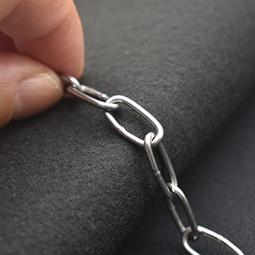 1/16 inch(1.5mm) Wire Diameter Stainless Steel Safety Chains 40 inch Long Link Rings Light Duty Coil Chain for Hanging Pulling Towing, 1/16"x 40" (2Pcs) - size: 1/16 inch x 40 inch