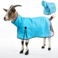 Goat Sheep Blanket -Summer Sun Protection Rain Coat for Show Goats Sheep Lambs Livestock Lightweight Waterproof Fly Sheet with Adjustable Belly Straps(M) - size: M