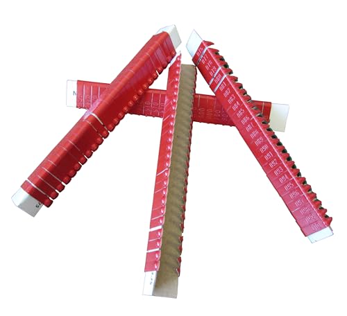 Jiffy Wing Bands Numbered - NOT Stamped Aluminum Chicken Pheasant Poultry Duck Wing Identification Tags (100, Red) - color: Red