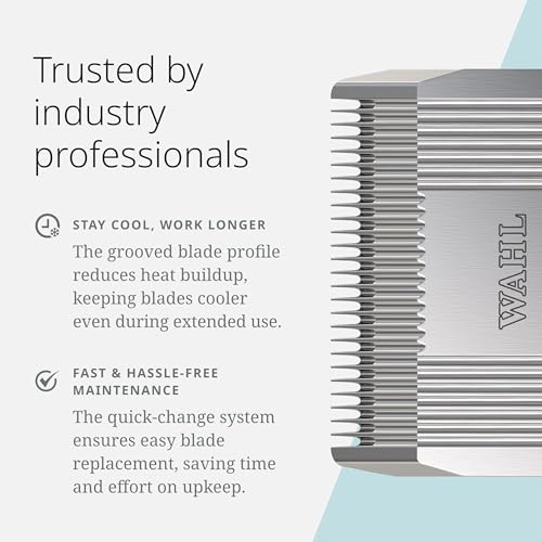 Wahl Pro Animal Prime Series Blades - Professional Fine Tooth Pet Clipper for Horse, Cat & Dog Grooming - Made from High-Carbon Steel - #30, 0.5mm | Solid High-Carbon Steel, Quick-Change System for Dog, Cat, and Horse Grooming - size: #30