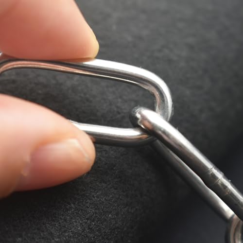 5/32 inch(4mm) Wire Diameter Stainless Steel Safety Chains 20 inch Long Link Rings Light Duty Coil Chain for Hanging Pulling Towing, 5/32"x 20" (2Pcs) - size: 5/32 inch x 20 inch