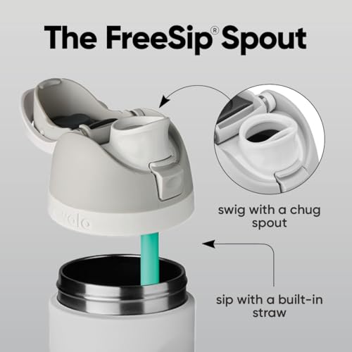 Owala FreeSip Stainless Steel Water Bottle 24 oz Shy Marshmallow - color: Shy Marshmallow, size: 24 Ounces