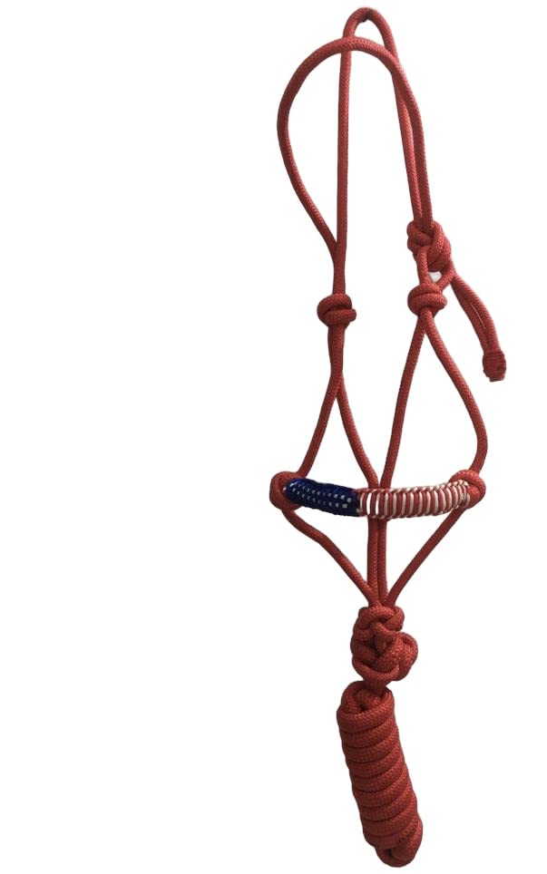Majestic Ally Poly Braided Patriotic Nose Poly Rope Halter and 10' Matching Lead - color: Red