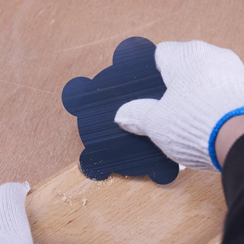 Pack of 9 Multi-Shape Cabinet Scraper for Woodworking (9, 1 Burnisher+2Rectangle+1Curved+1Gooseneck+2Concave+2Convex) - style: 1 Burnisher+2Rectangle+1Curved+1Gooseneck+2Concave+2Convex