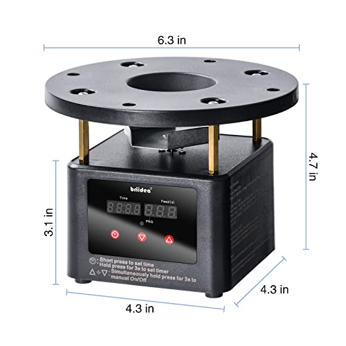 Automatic Chicken Feeder Timer, Briidea Poultry Feeder Motor and Timer Kit, Metal Spin Plate, Adjustable Mount, Ideal for Chickens, Ducks, Geese