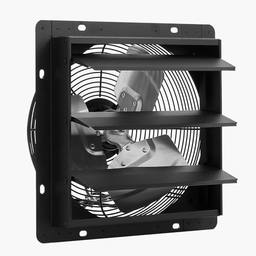 VEVOR 10 inch Exhaust Fan, Wall Mounted Attic Fan with Variable Speed, Temperature & Humidity Controller, 1000 CFM, Automatic Shutter - size: 10 Inch