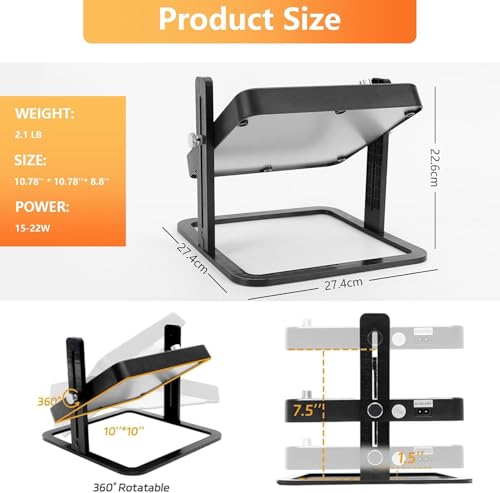 Brooder Heater for Chicks – 10.8" Radiant Heat Plate with Adjustable Height & Angle, Thermostat Control (113–158 ℉), Safe & Even Warmth for up to 15 Baby Chicks