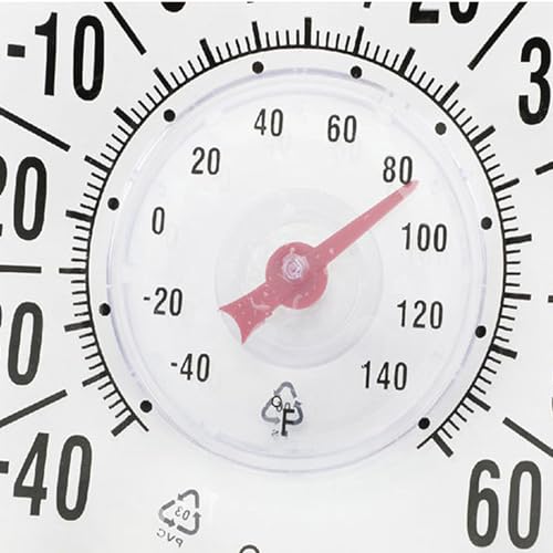 BinaryABC Outdoor Window Thermometer for Outside Temperature,No Battery Required for Home,Office, Patio Garden Decor