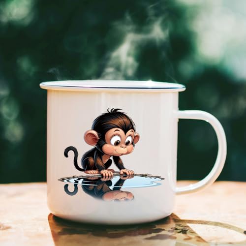 GLOBLELAND 18 Sheets Funny Monkey Transfer Sticker for Crafts 3.9x3.6 inch Cartoon Monkey Decal Stickers Cartoon Animals Rub on Transfers for Animal Lovers Cup Bottle Vase Glass Furniture Decor - style: Monkey