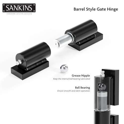 5" Heavy Duty Gate Hinges, Weld on Hinges 450lbs Capacity, Outdoor Trailer Gate Hinge, Barrel Hinges Heavy Duty for Trailer Ramp Outdoor Driveway Gate, 2 Pack - size: 5inch