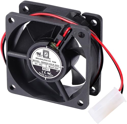 004551-000 Refrigerator Fan Motor Replace OD6025-24LB PE050226 PE950185 V12075003, 12075003, 000730-000, 000731-000, 000732-000 fit for Viking Refrigerator DC24V 0.08A