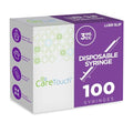 Care Touch Disposable Syringes Without Needle, Luer Slip, 3ml 100 Count