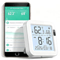 WiFi Temperature Humidity Monitor: Upgraded Smart Temperature and Humidity Sensor with Large Backlit LCD Screen & App Alerts, Indoor Thermometer Hygrometer Compatible with Alexa Google Assistant