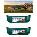 2 Pack Hanging Goat Feeder and Water Trough, Fence Mounted Feeder for Goats, Sheep and Lambs, Lamb Feeder, Large Capacity Livestock Feeding Container, Easy Install Farm Feeder