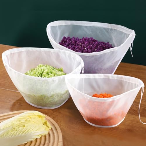 Cheese Cloths for Straining– Reusable Filter Bags Ultra-Fine Mesh Strainer for Filter NutMilk, Yogurt, Fresh Cheese, Juicing, Coffee, Milk, Butter & Juices (3)