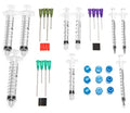 K2-9PK All-Purpose Industrial Syringe Kit - 1ml/3ml/10ml with 1 & 2 Inch 14, 18, & 21 Gauge Dispensing Tips, Syringe Caps and Tip Covers - style: 9 Pack