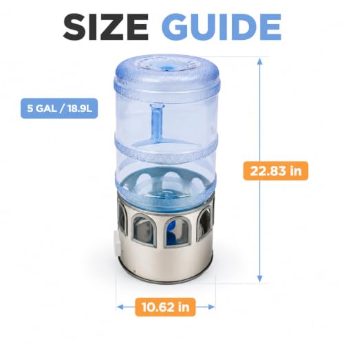 Chicken Water Heater 5 Gal, 80W Heated Poultry Waterer, 110V | 32-122°F Control, 80W Heating, 9 Drinking Ports, Stainless Steel, 9.8 Ft Cord