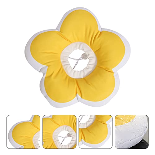 POPETPOP Cat Neck Cone Waterproof Pet Elizabethan Collar Flower Shape Recovery Collar for Anti-Bite and Anti-Lick After Surgery Lightweight Washable Cat for Cats and Kittens